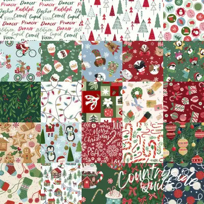 10in Squares, Christmas Miniatures 3, 42pcsbundle