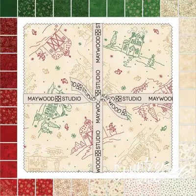 10in Squares Christmastime, 42pcs/bundle