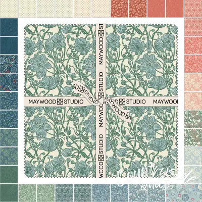 10in Squares Cottage Flowers, 42pcs/bundle