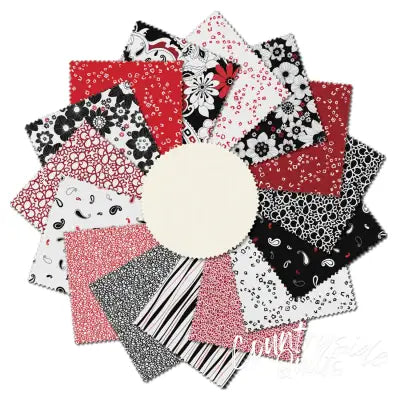 10in Squares Crimson Royale, 42pcs/bundle