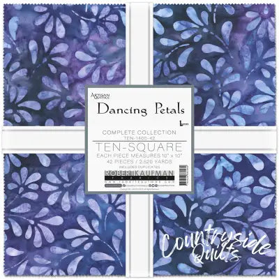 10in Squares, Dancing Petals, 42pcs
