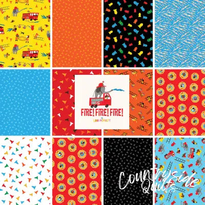 10in Squares Fire Fire Fire Organic, 42pcs/bundle