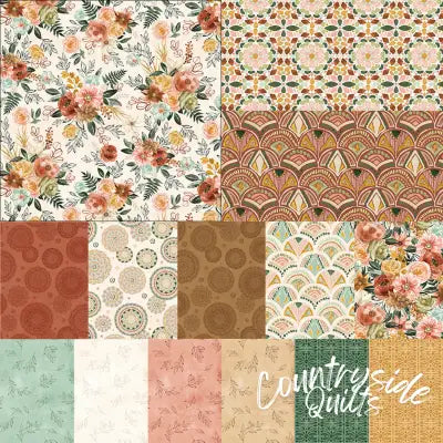 10in Squares Floral Chic, 42pcs/bundle