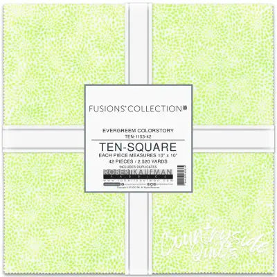 10in Squares Fusions Collection, 42pcs/bundle