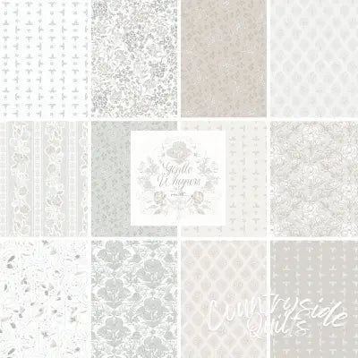 10in Squares Gentle Whispers Organic, 42pcs/bundle