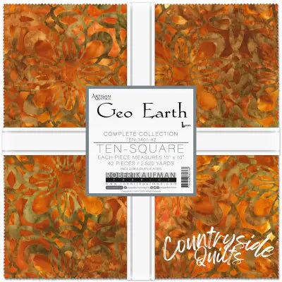 10in Squares, Geo Earth, 42pcs