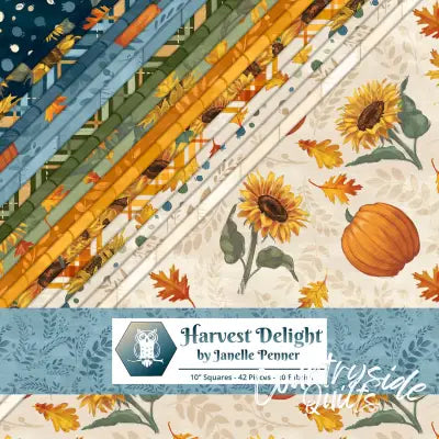 10in Squares Harvest Delight 42pcs 2-4pcs of Each Print
