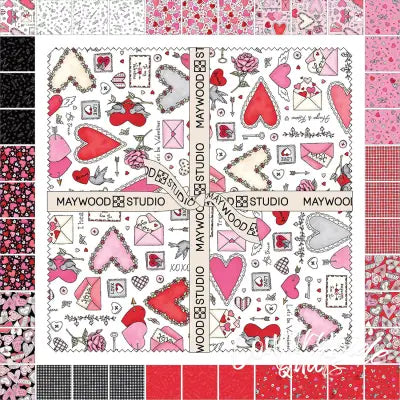 10in Squares I Heart You, 42pcs/bundle