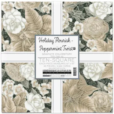 10in Squares Holiday Flourish - Peppermint Twist 42pcs