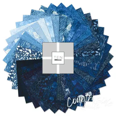 10in Squares Kasuri 42pcs