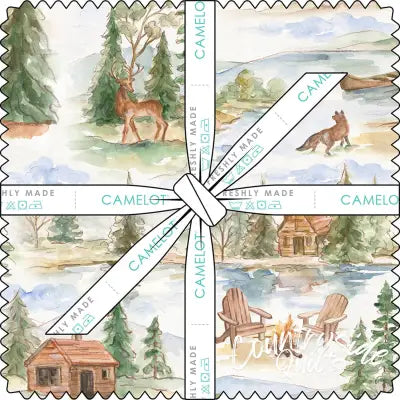 10in Squares Living On Lake Time, 42pcs/bundle