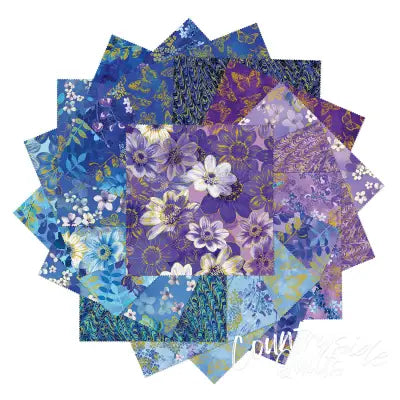 10in Squares Metallic Impressions 42pcs/bundle