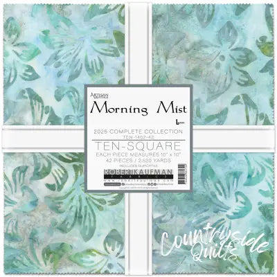 10in Squares, Morning Mist, 42pcs