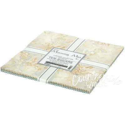 10in Squares Morning Mist Batik, 42pcs/bundle