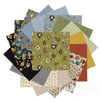 10in Squares Prairie Chicks, 42pcs/bundle