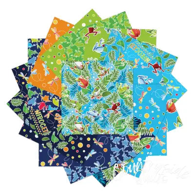 10in Squares Rainforest Glow 42pcs/bundle