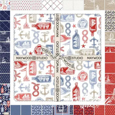 10in Squares Regatta Days, 42pcs/bundle