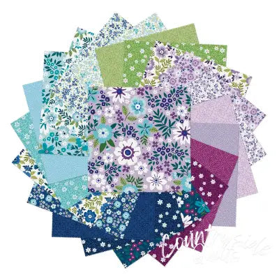 10in Squares Seaside Garden, 42pcs/bundle