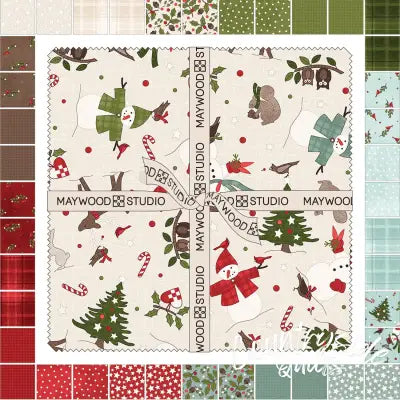 10in Squares Snowtop Mountain Flannel, 42pcs/bundle