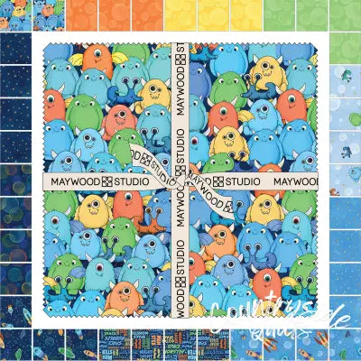 10in Squares Space Monsters, 42pcs/bundle