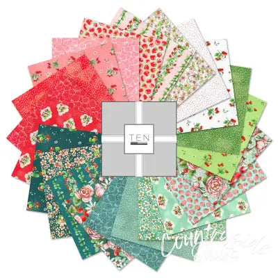 10in Squares Strawberry Season 42pcs