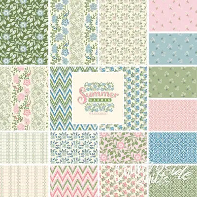 10in Squares Summer Garden Organic, 42pcs/bundle