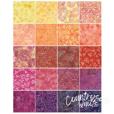 10in Squares, Sunset Batik, 42pcs
