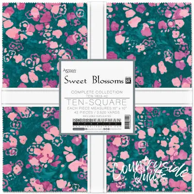 10in Squares, Sweet Blossoms, 42pcs