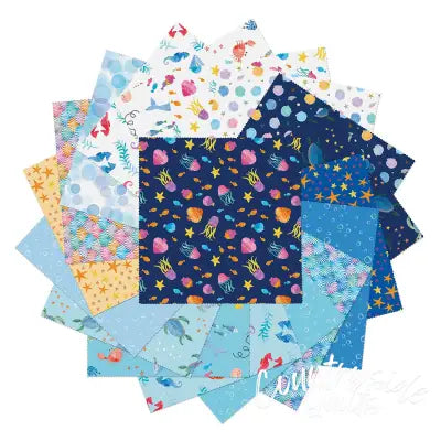 10in Squares Swim With Me, 42pcs/bundle