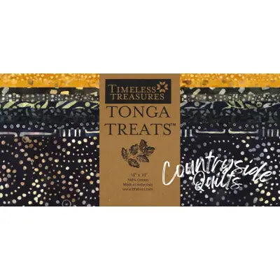 10in Squares Tonga Batik Amber, 42pcs/bundle