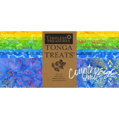 10in Squares Tonga Batik Happy, 42pcs/bundle