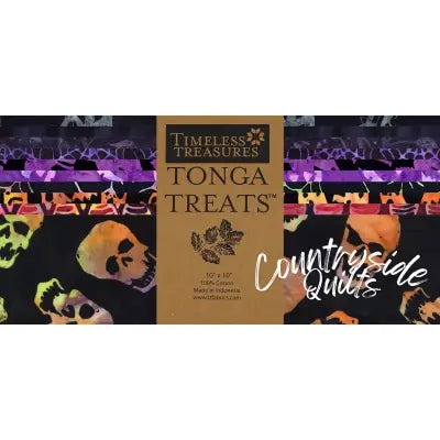 10in Squares Tonga Batik Haunted 42pcs/bundle