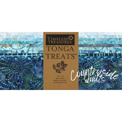 10in Squares Tonga Batik Juniper, 42pcs/bundle