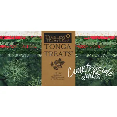 10in Squares Tonga Batik Mistletoe, 42pcs/bundle