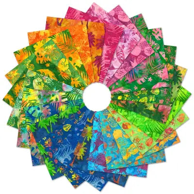 10in Squares Tropic Flora, 42pcs/bundle