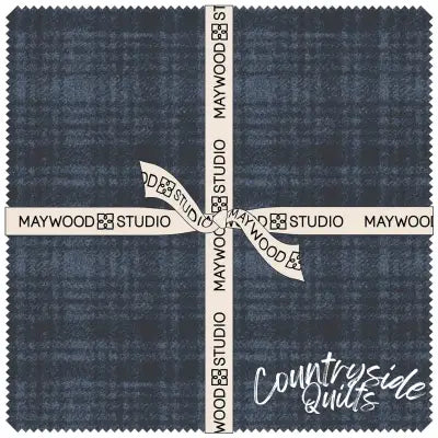 10in Squares Woolies Flannel Stormy Seas, 42pcs/bundle