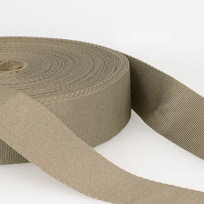 10mm Polyester Webbing in Beige