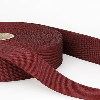 10mm Polyester Webbing in Burgundy