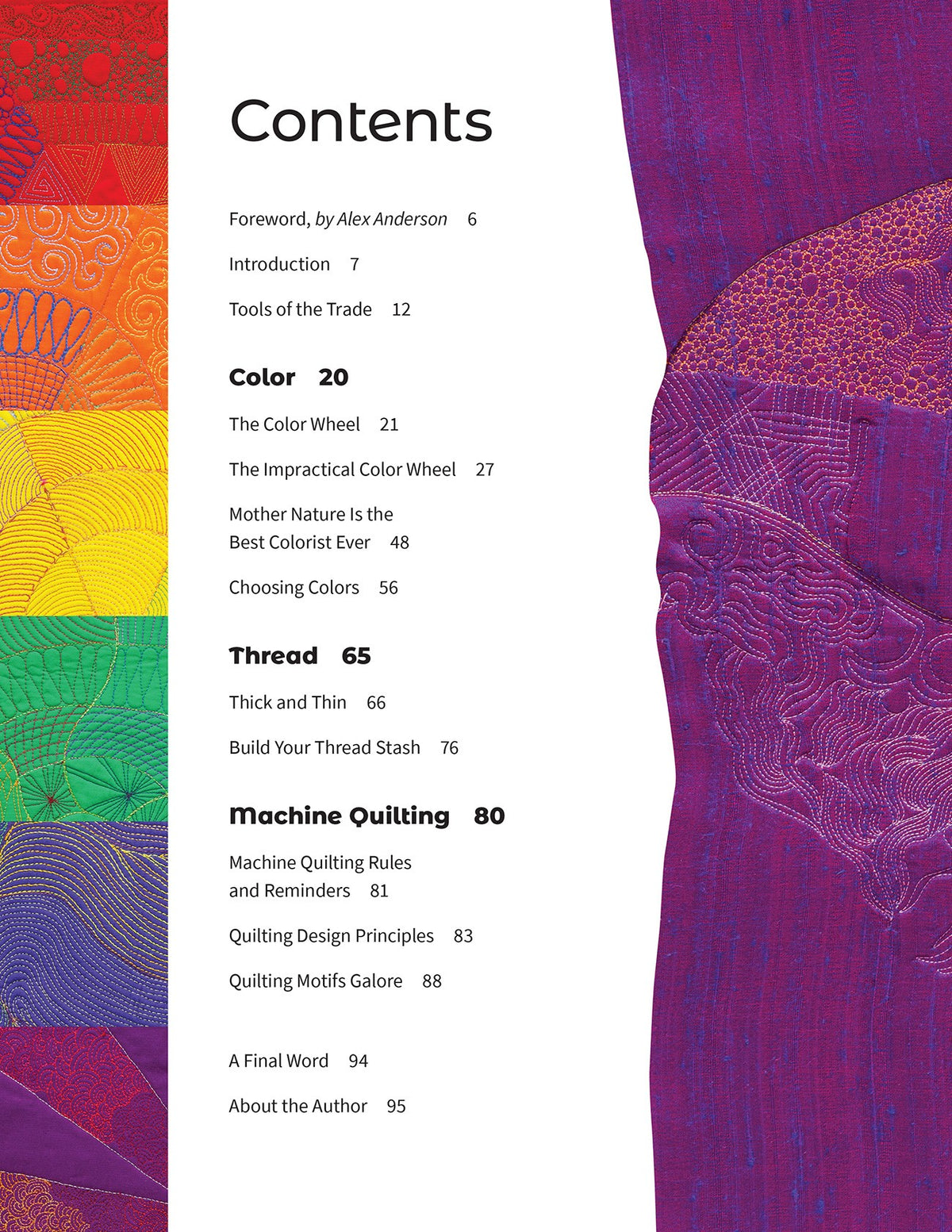 Color Thread & Free-Motion Quilting