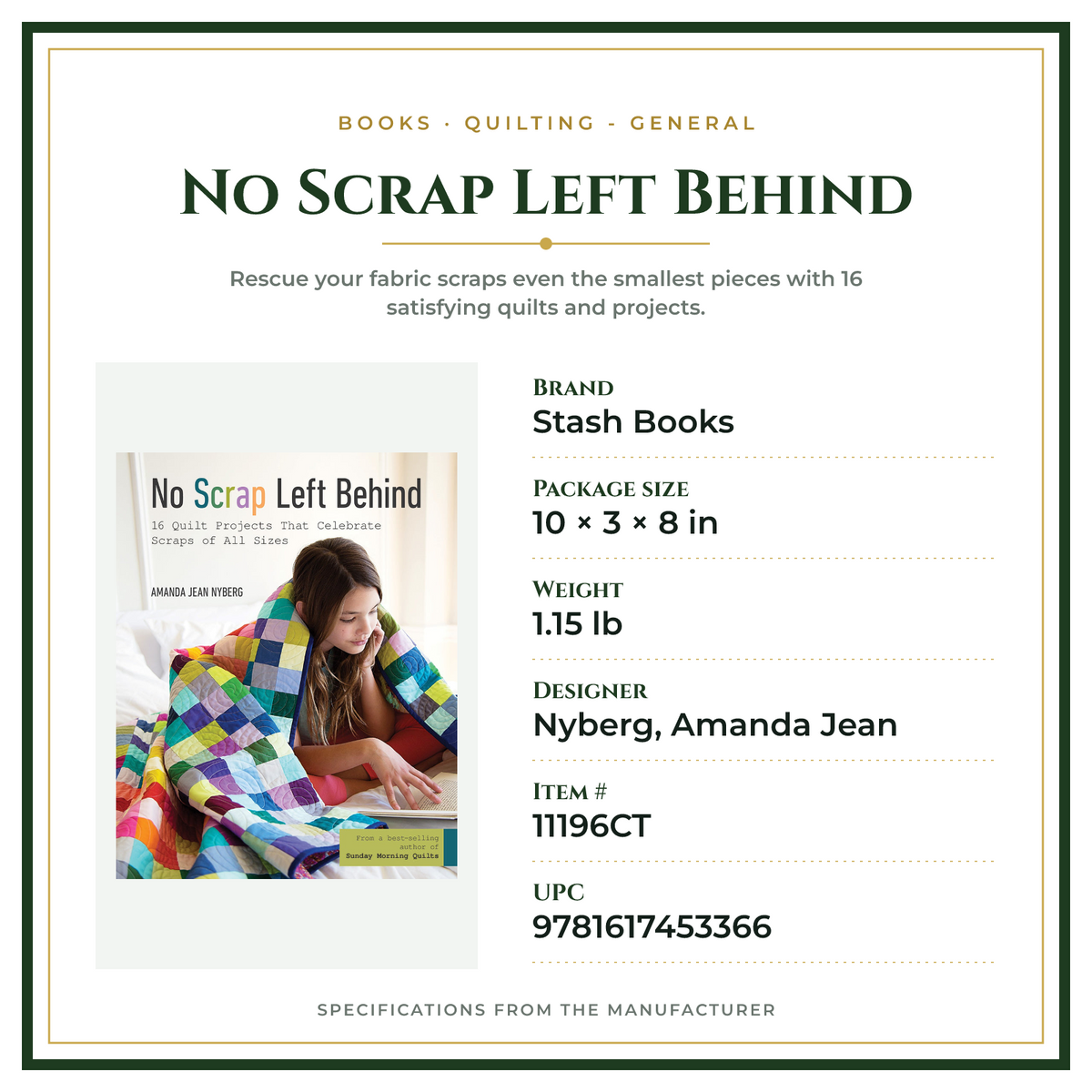 Product Specifications – No Scrap Left Behind