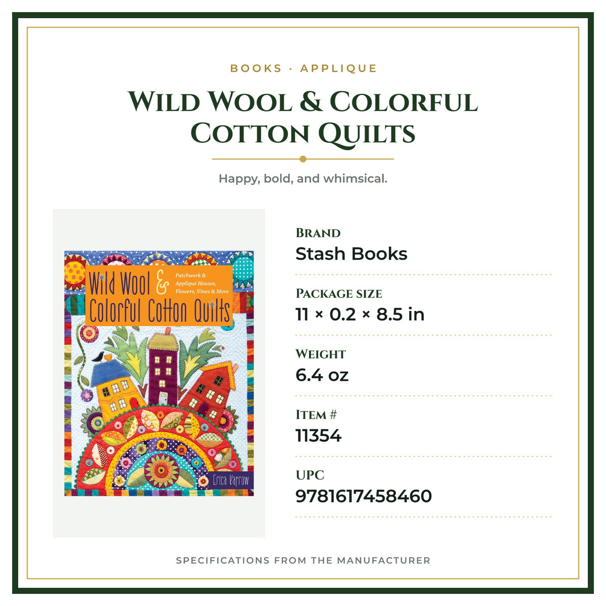 Product Specifications – Wild Wool & Colorful Cotton Quilts