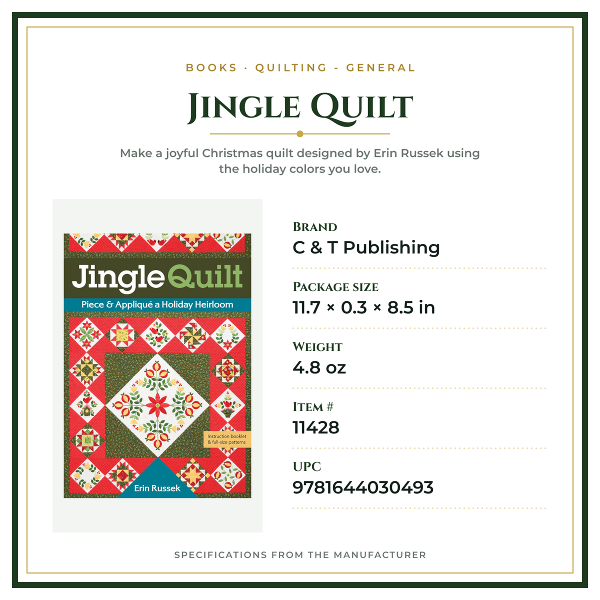 Product Specifications – Jingle Quilt