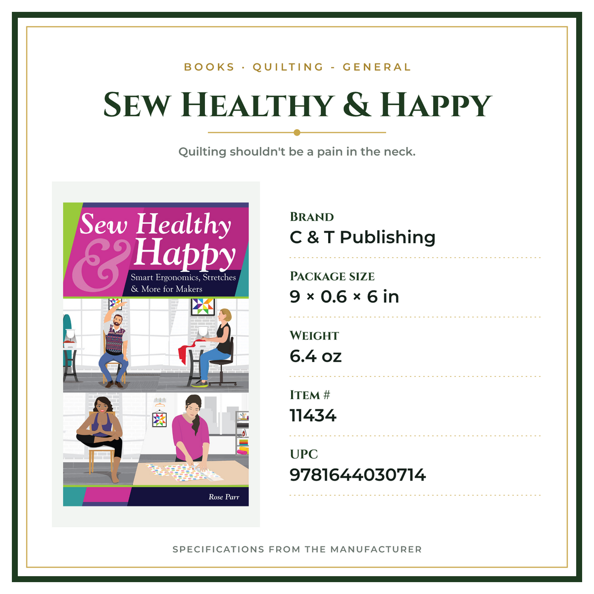 Product Specifications – Sew Healthy & Happy