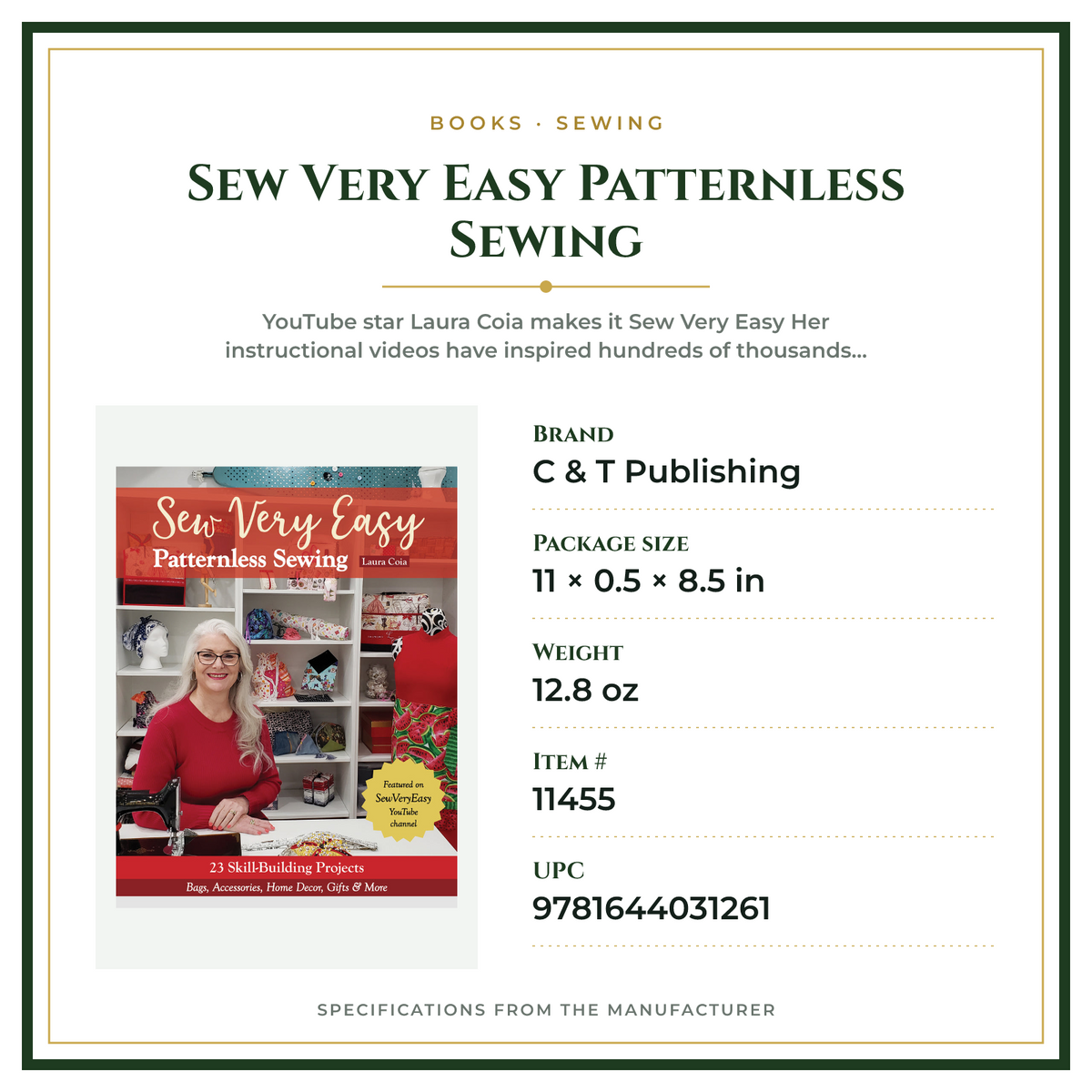 Product Specifications – Sew Very Easy Patternless Sewing