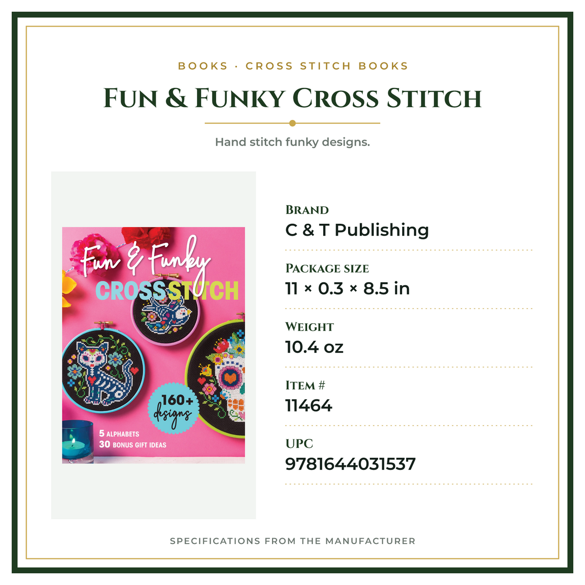 Product Specifications – Fun & Funky Cross Stitch