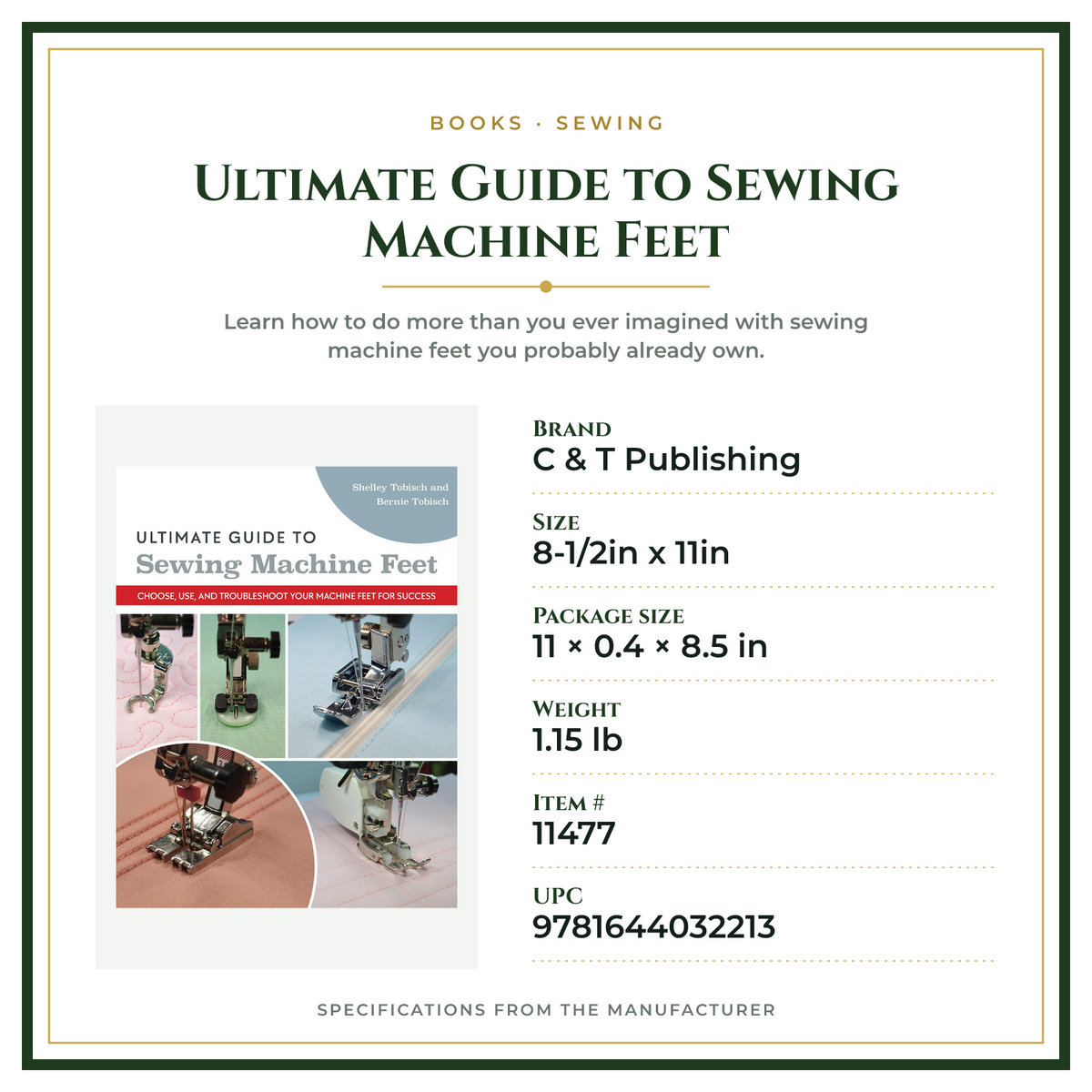 Product Specifications – Ultimate Guide to Sewing Machine Feet