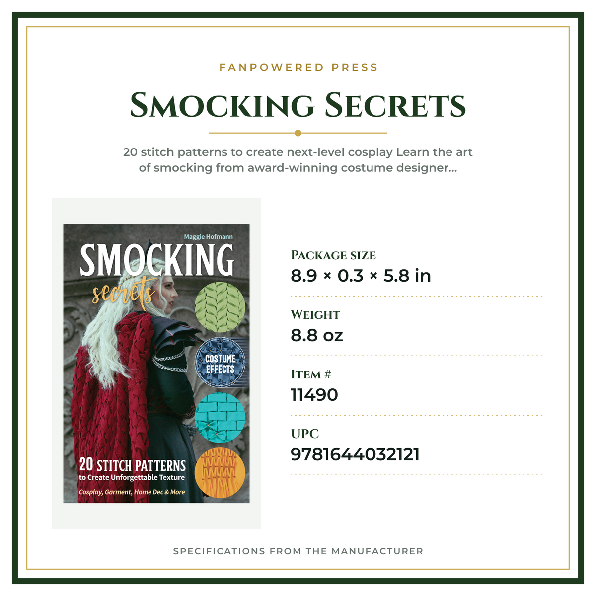 Product Specifications – Smocking Secrets