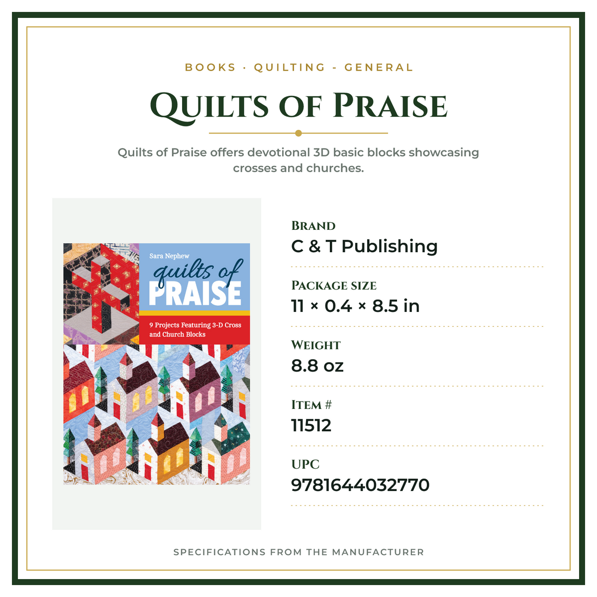 Product Specifications – Quilts of Praise