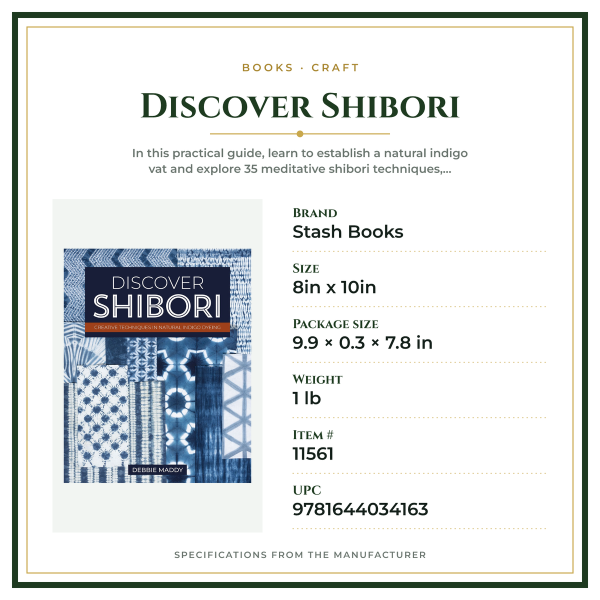 Product Specifications – Discover Shibori
