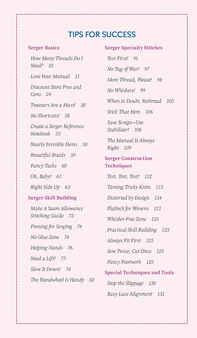 Essential Serger Reference Tool Your Quick and Easy Visual Guide